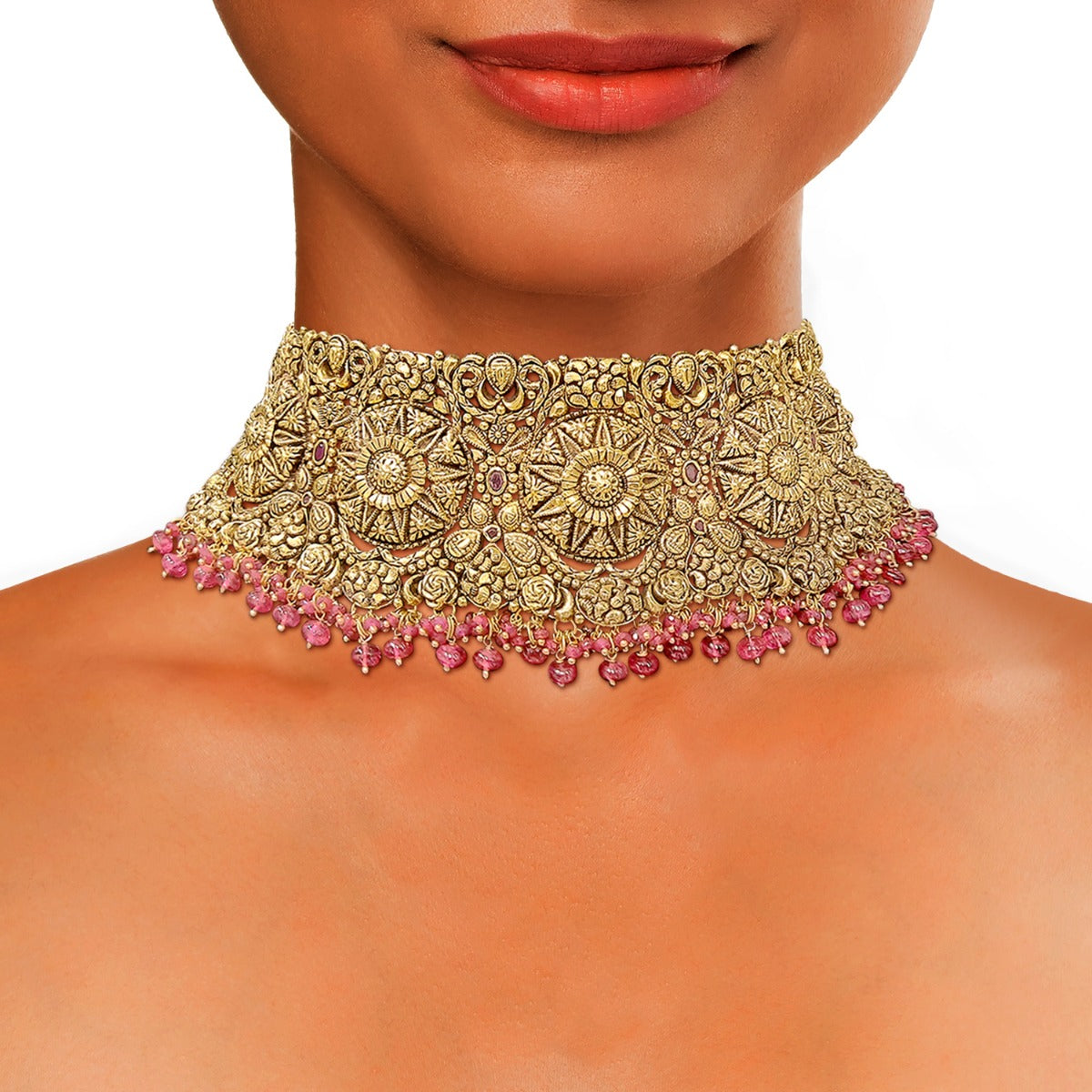 Floral Sunshine Gold Choker