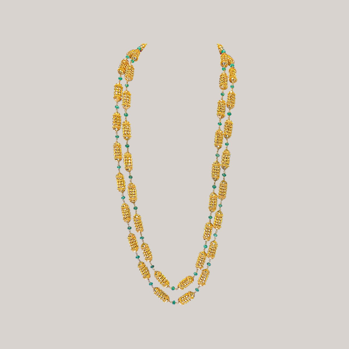 Elongated Atia Gold Necklace
