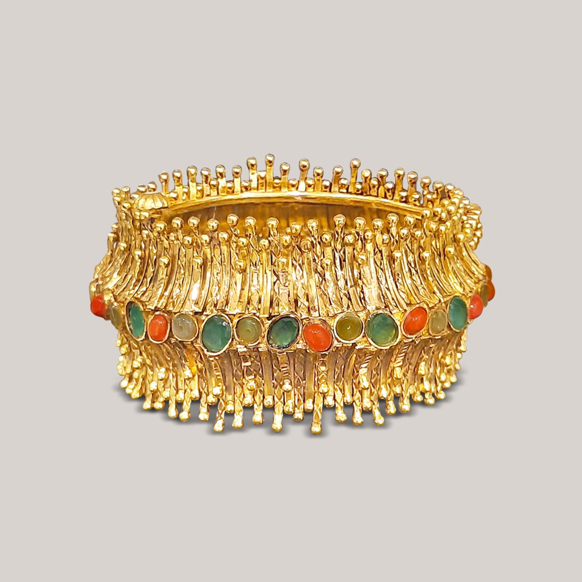 Bloom Gemstone Gold Bangle