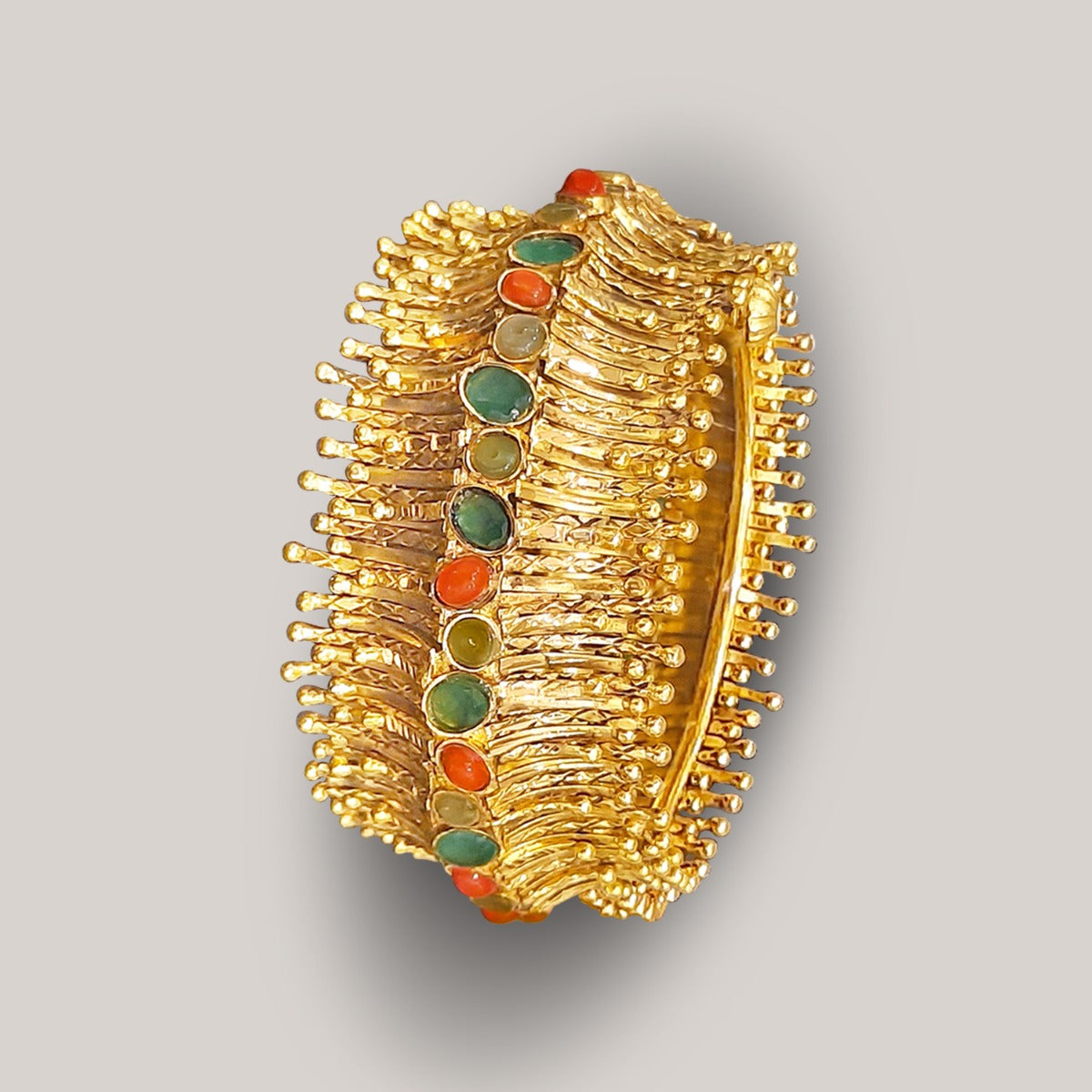 Bloom Gemstone Gold Bangle