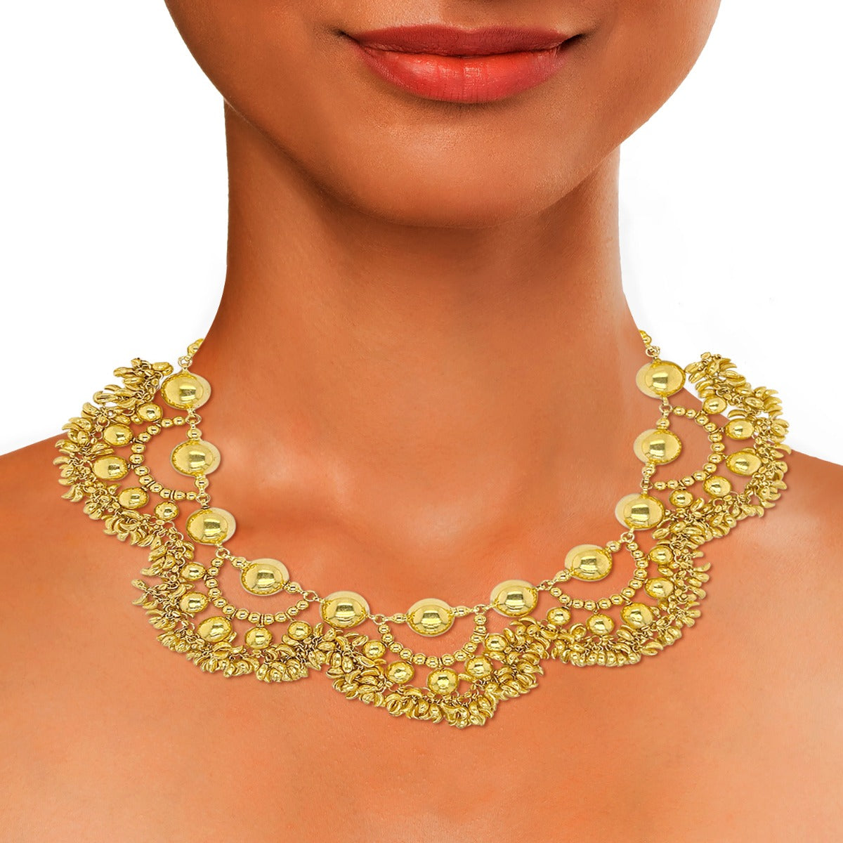 Circlet Weave Gold Necklace Set