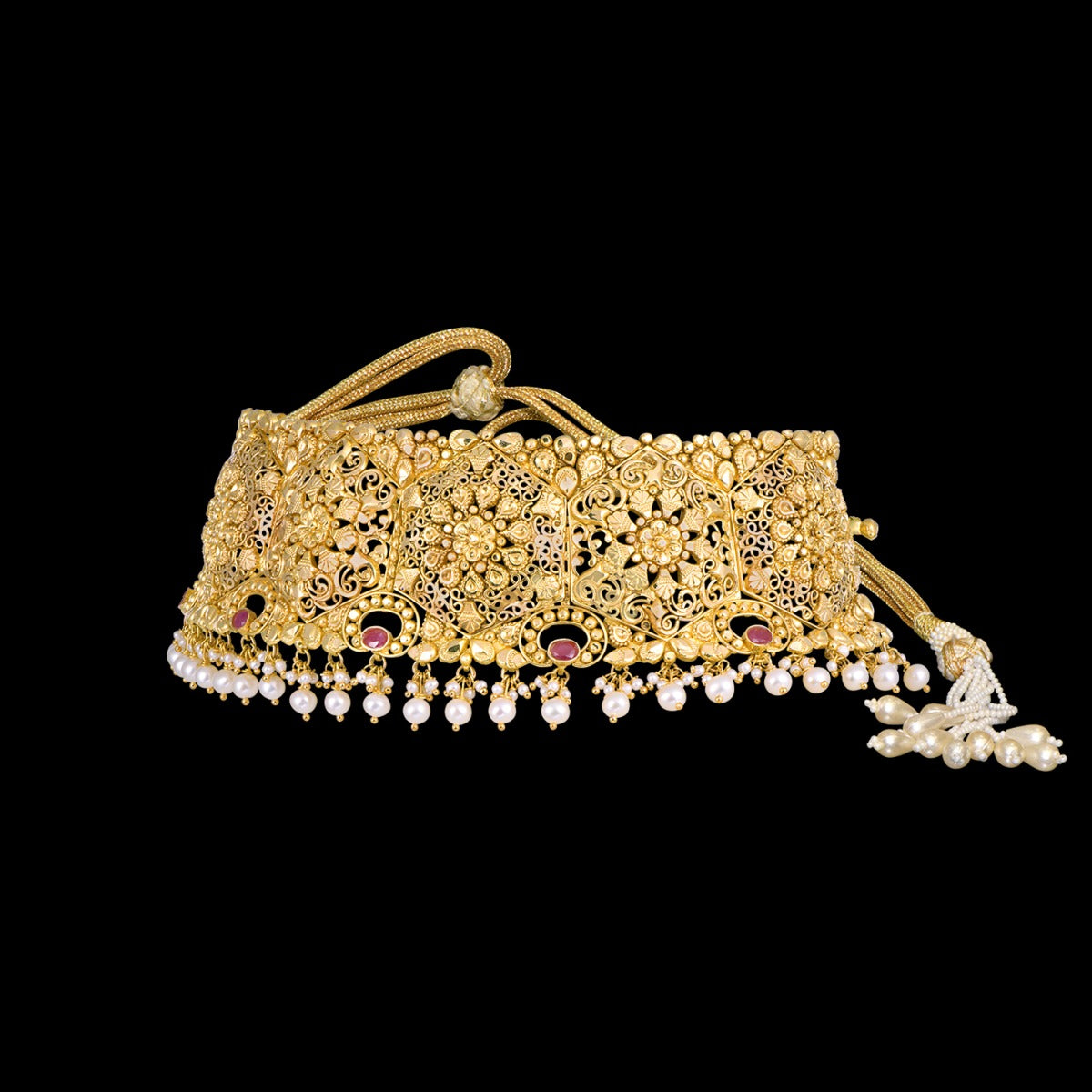 Flowery Arch Gold Choker
