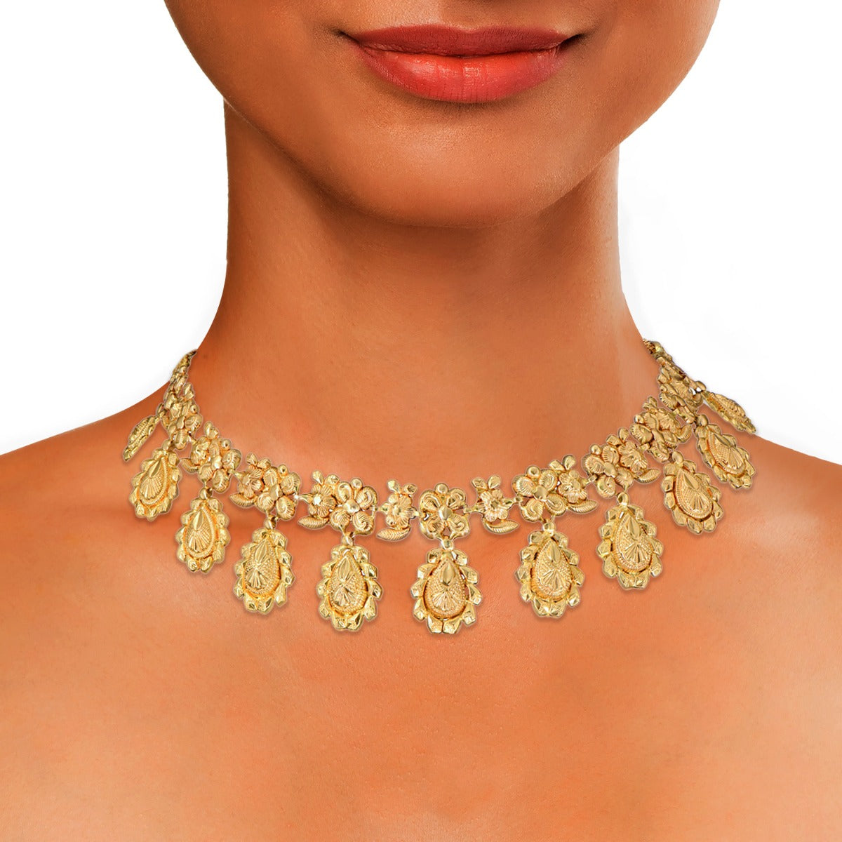 Vintage Swirls Gold Choker