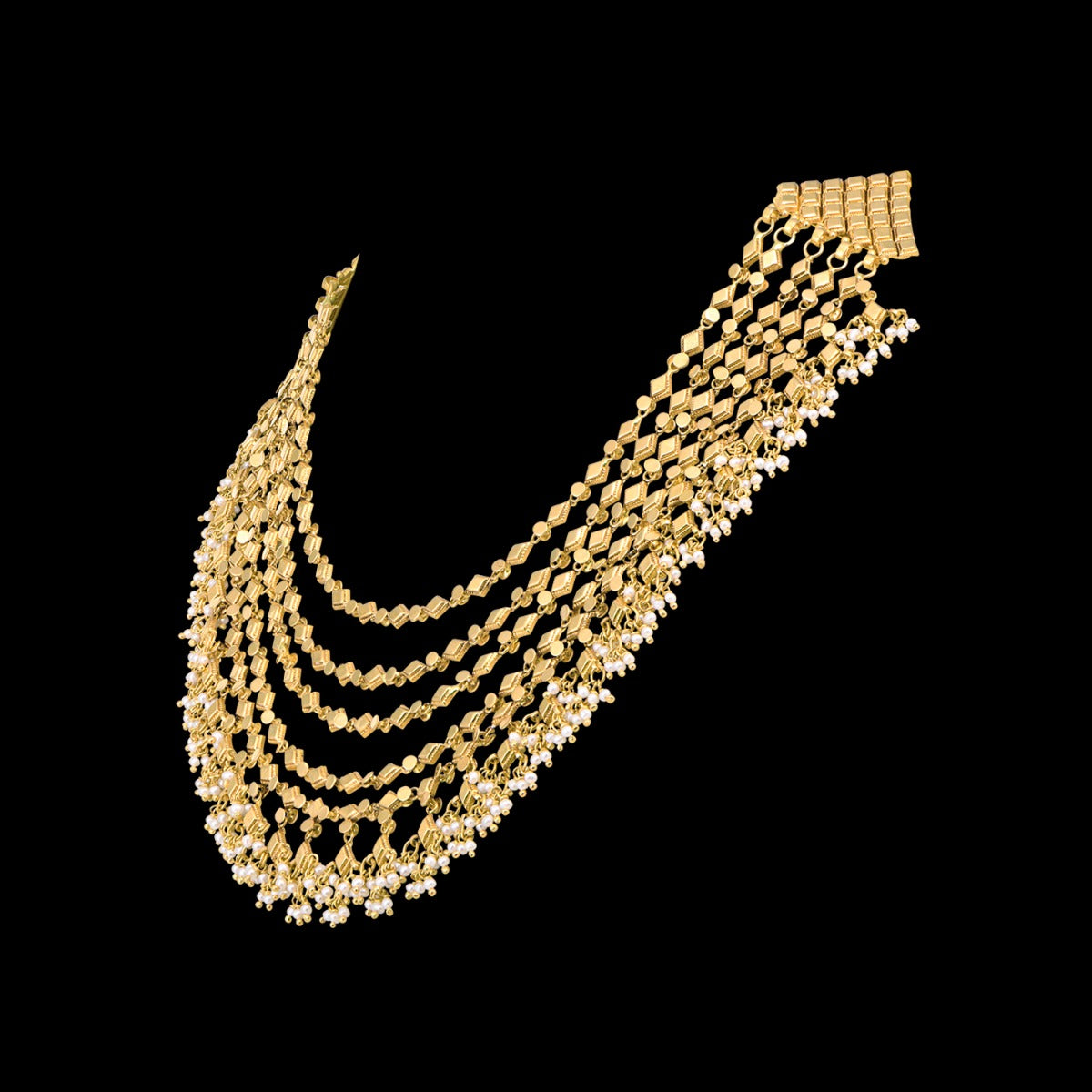 Wheat Link Gold Necklace