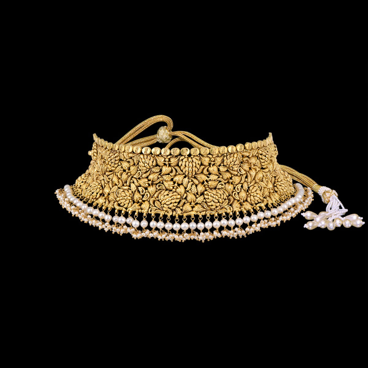 Blooming Leaf Gold Choker Set