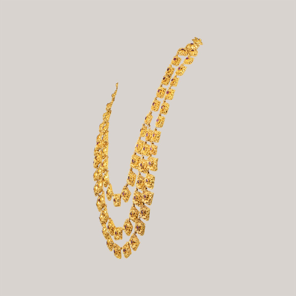 Hailee Square Gold Long Necklace
