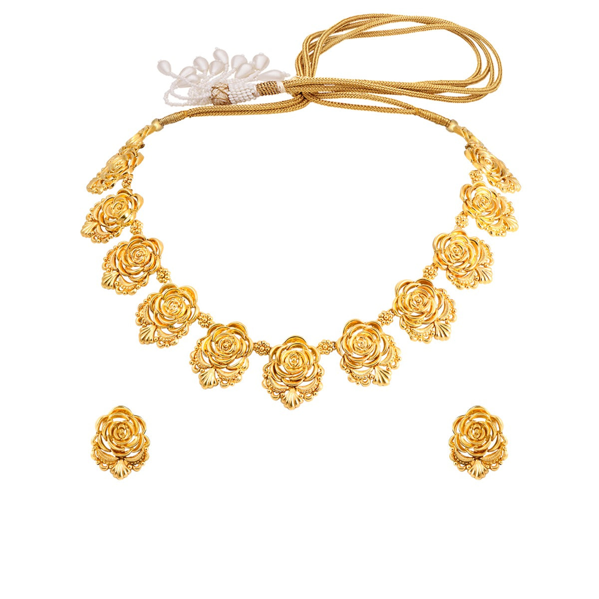 Roulette Garden Gold Necklace Set