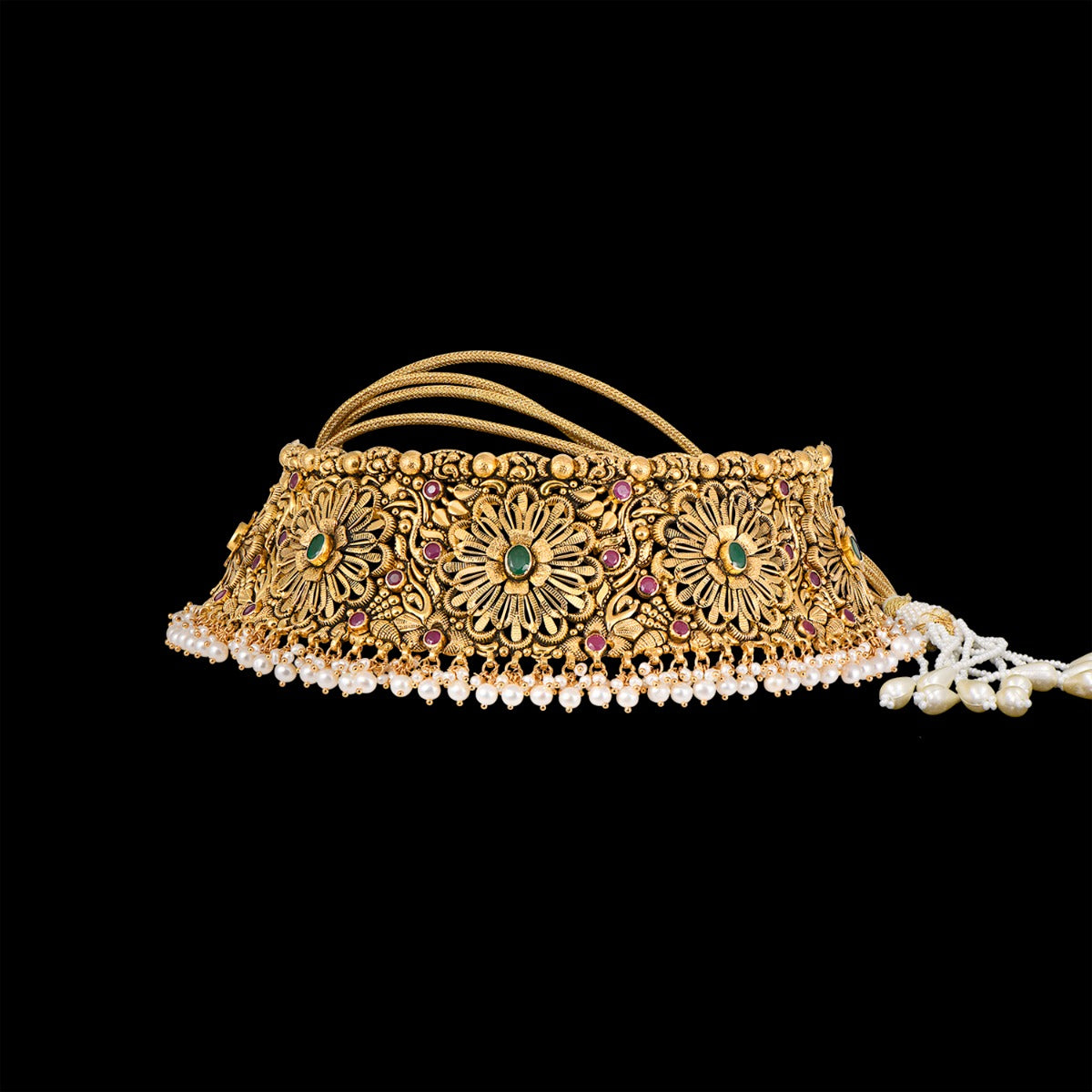 Magnolia Fluer Gold Choker Set