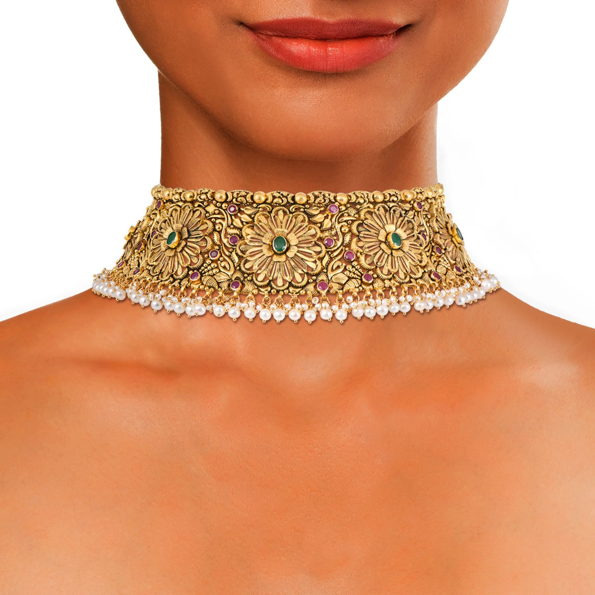 Magnolia Fluer Gold Choker