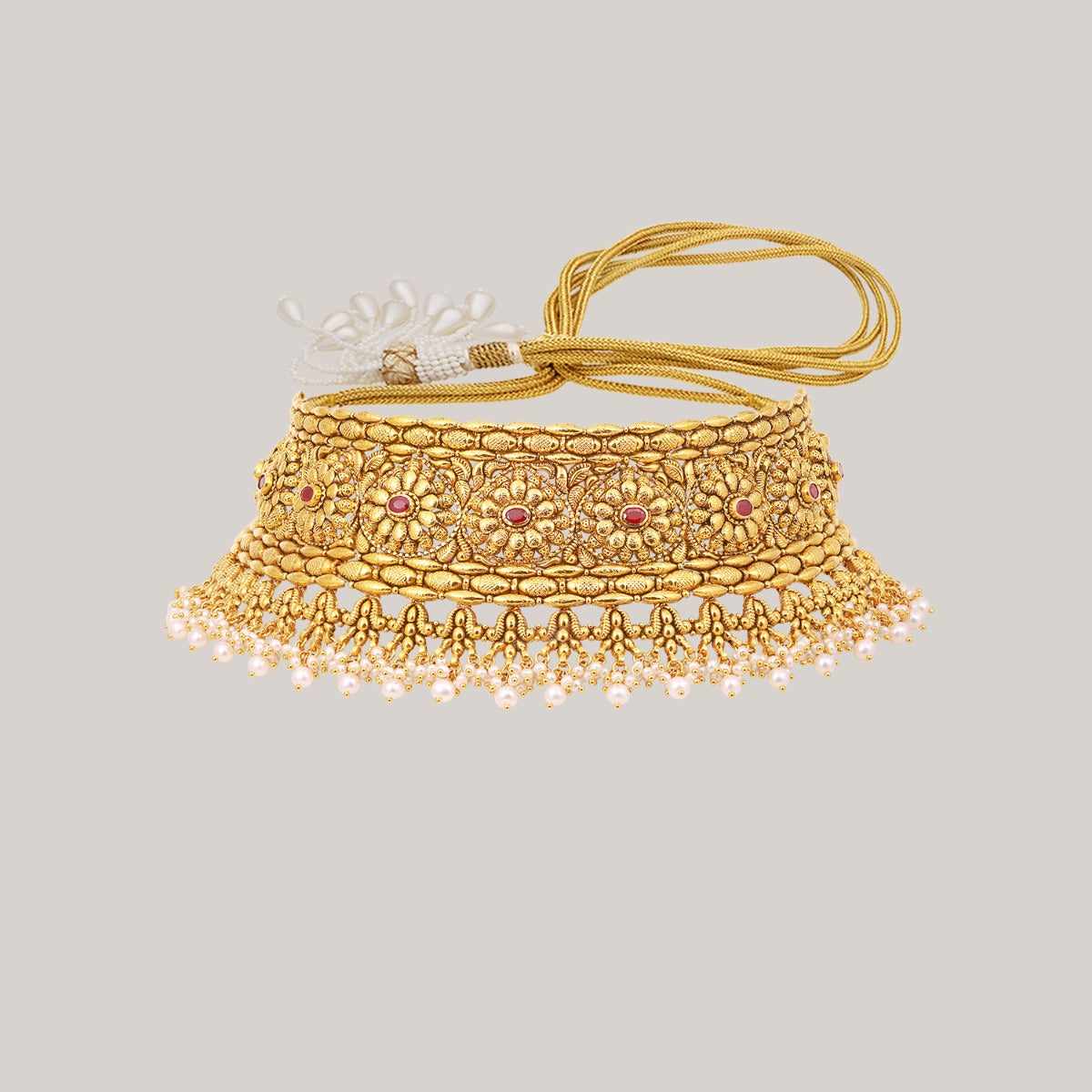 Ruby Magdalene Gold Choker