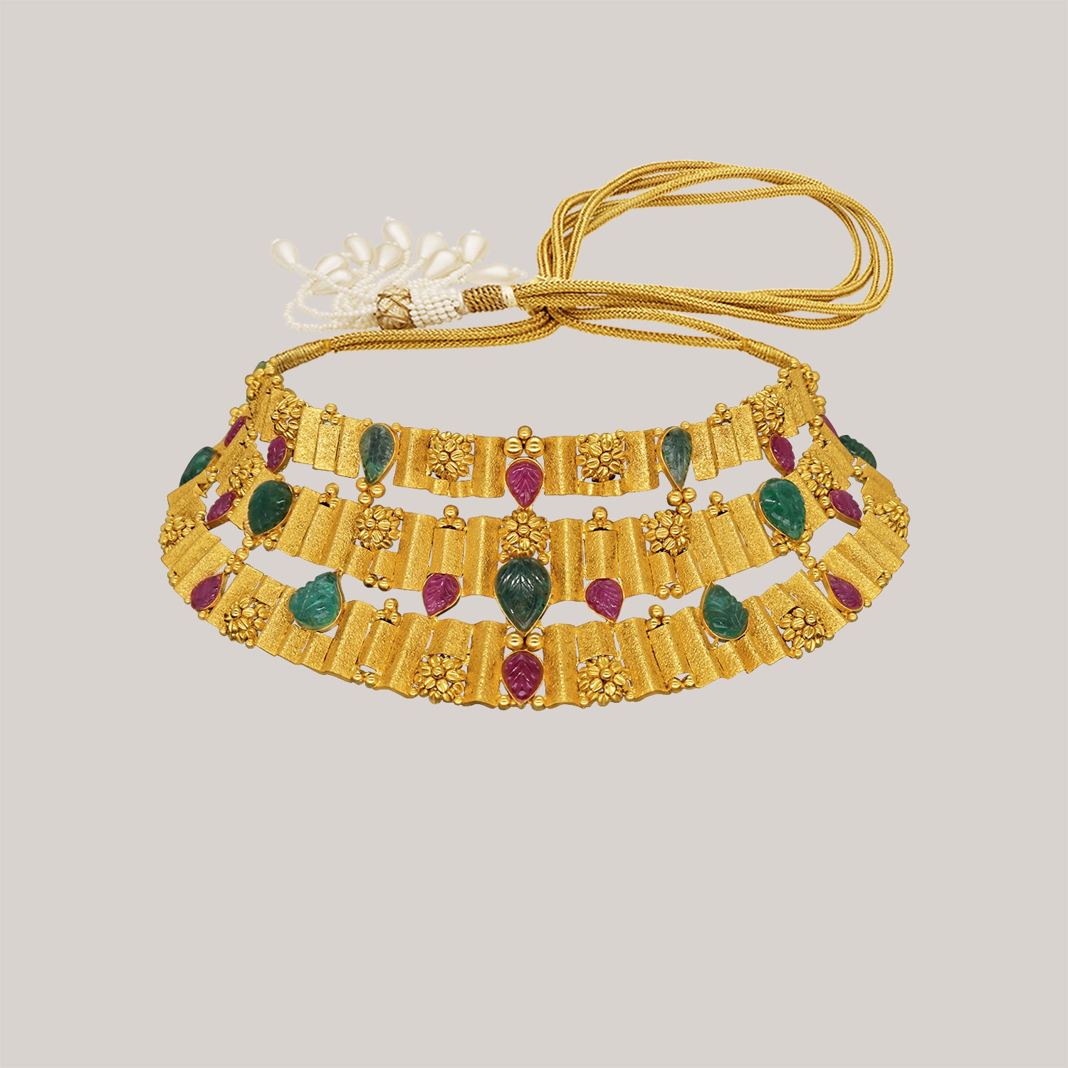 Gorgeous Filagree Gold Choker Set