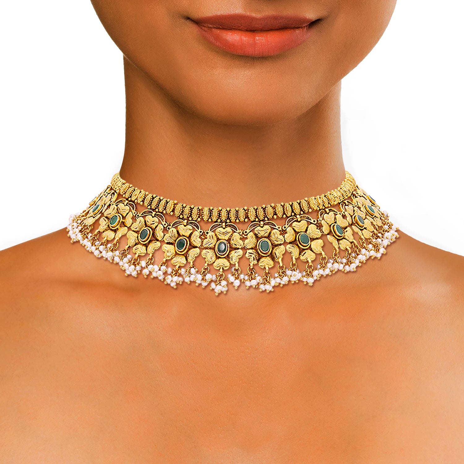 Harmonious Hues Gold Necklace Set