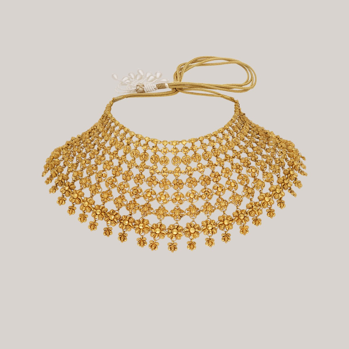 Floret Mesh Gold Necklace