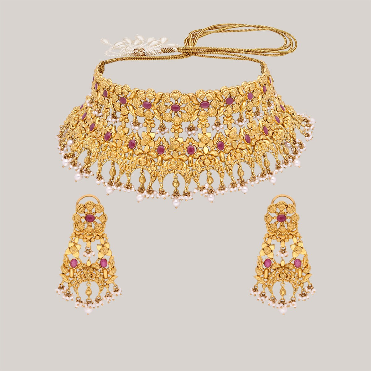 Dahlia Gold Choker Set