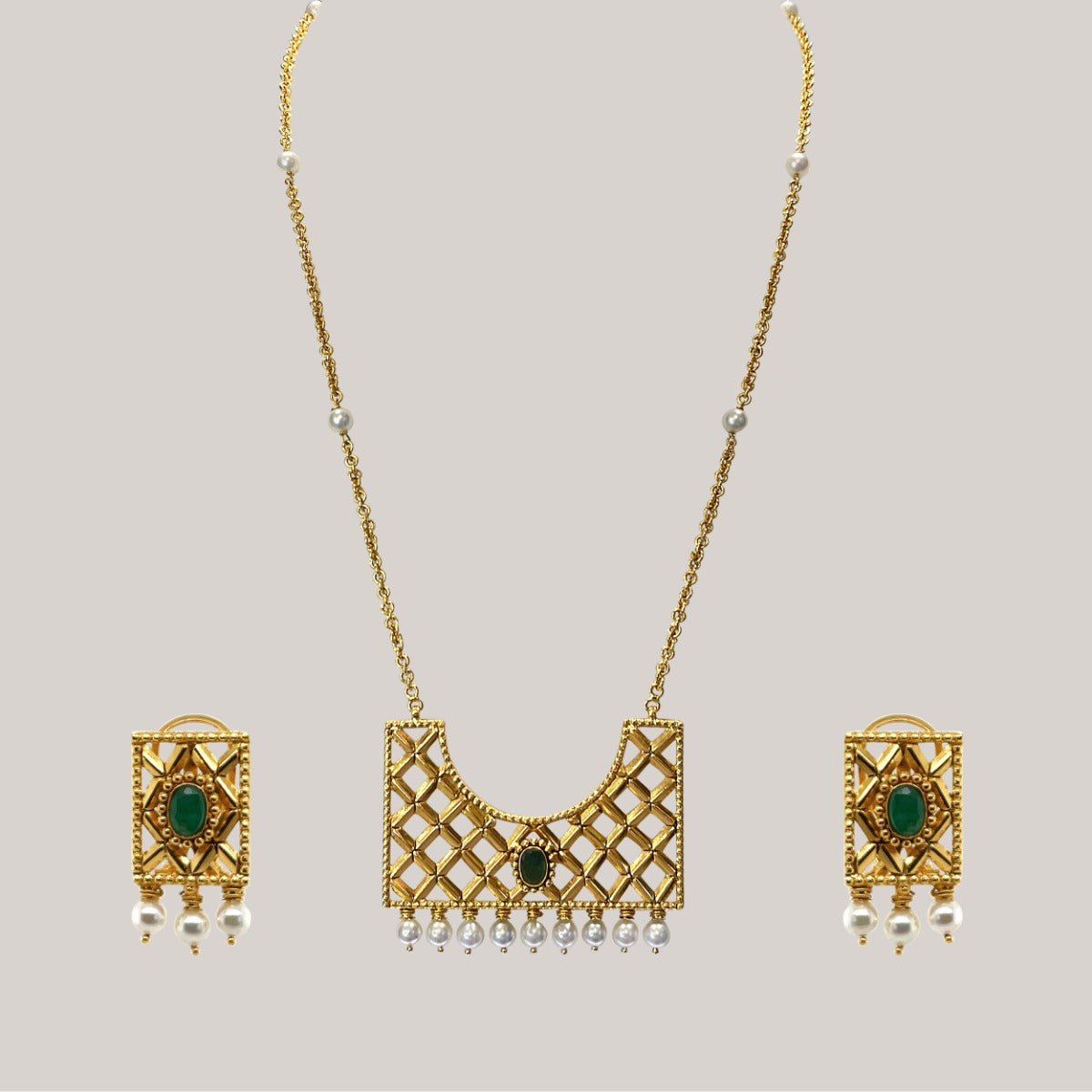Halima Gold Necklace Set
