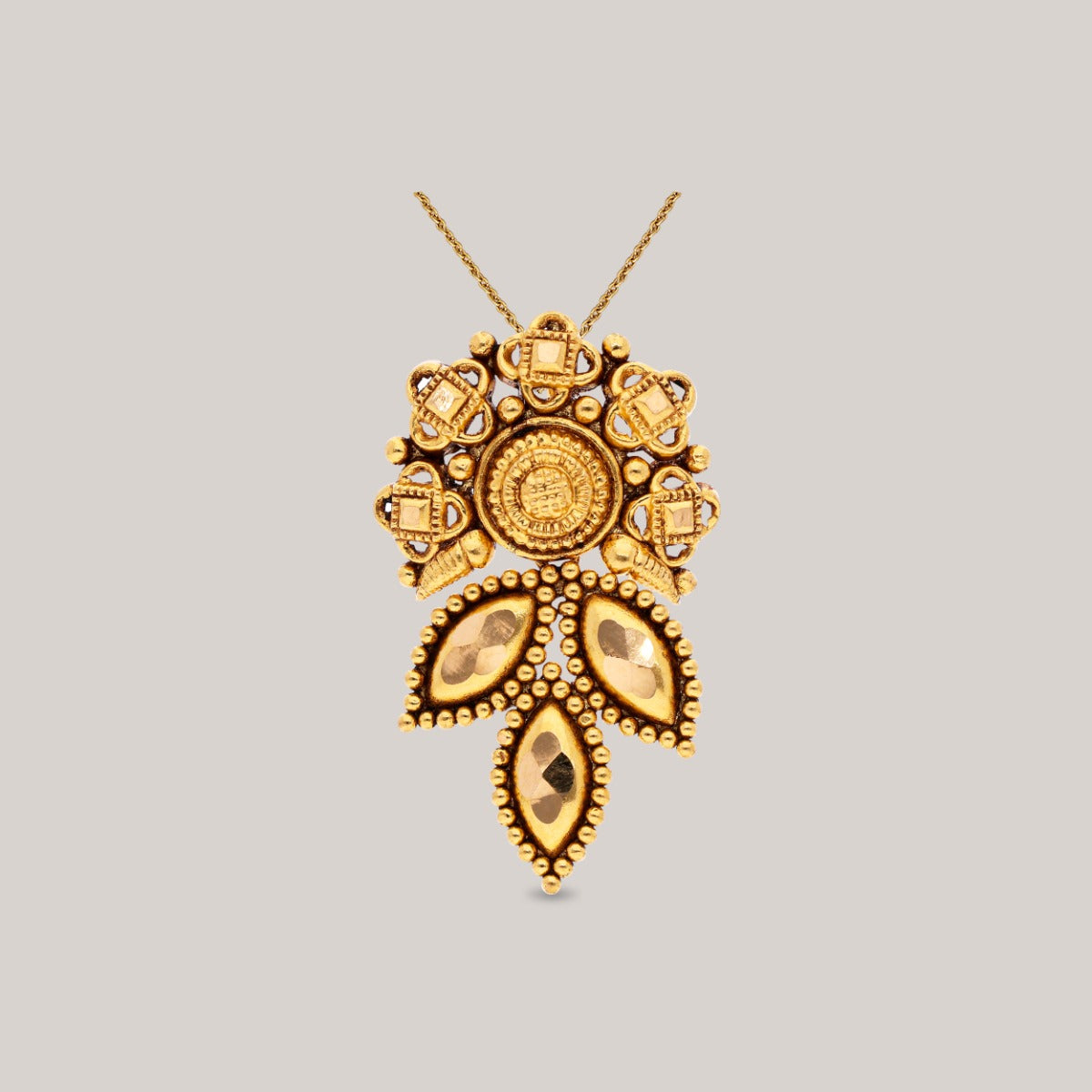 Radiant Petal Gold Pendant