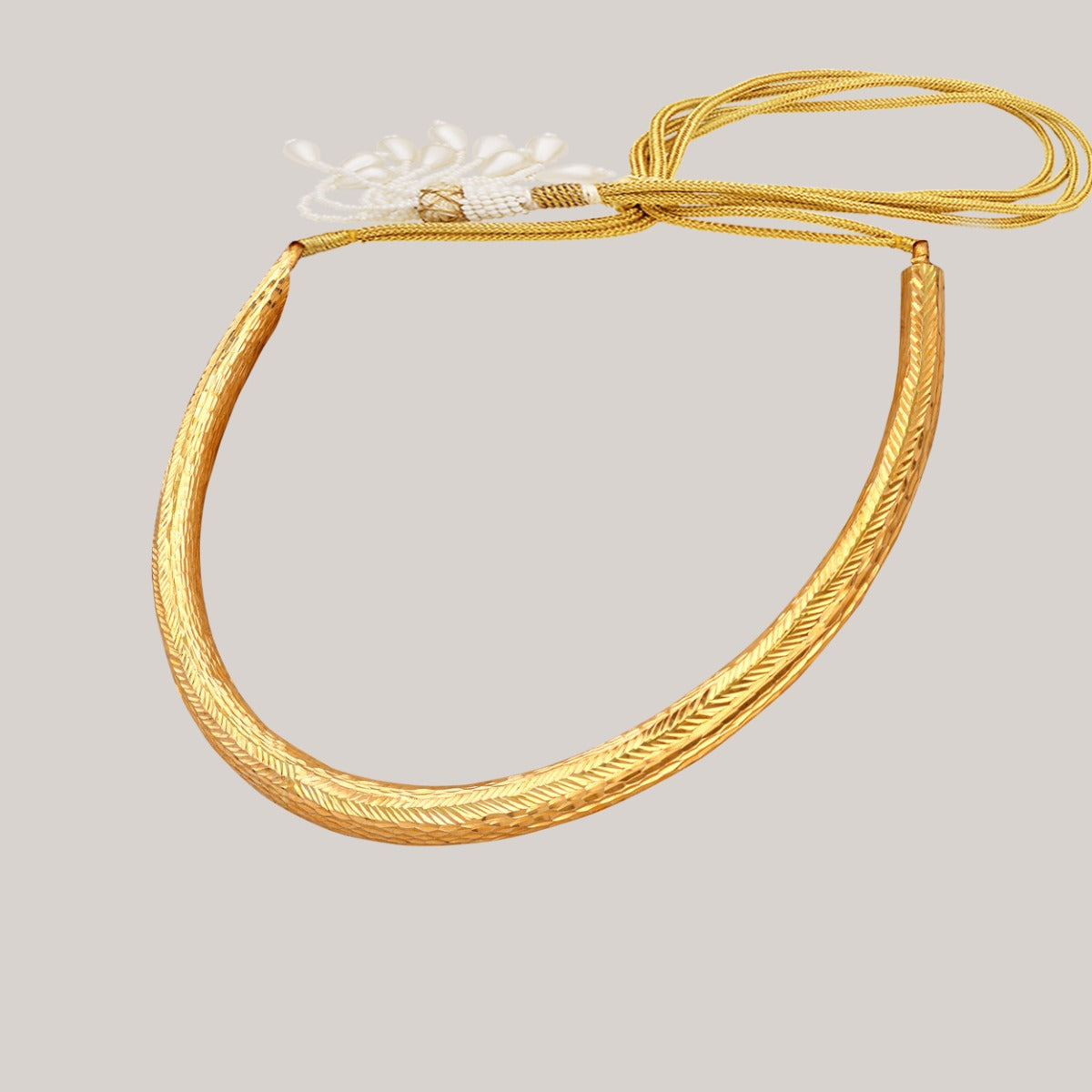 Textured Torc Gold Necklace
