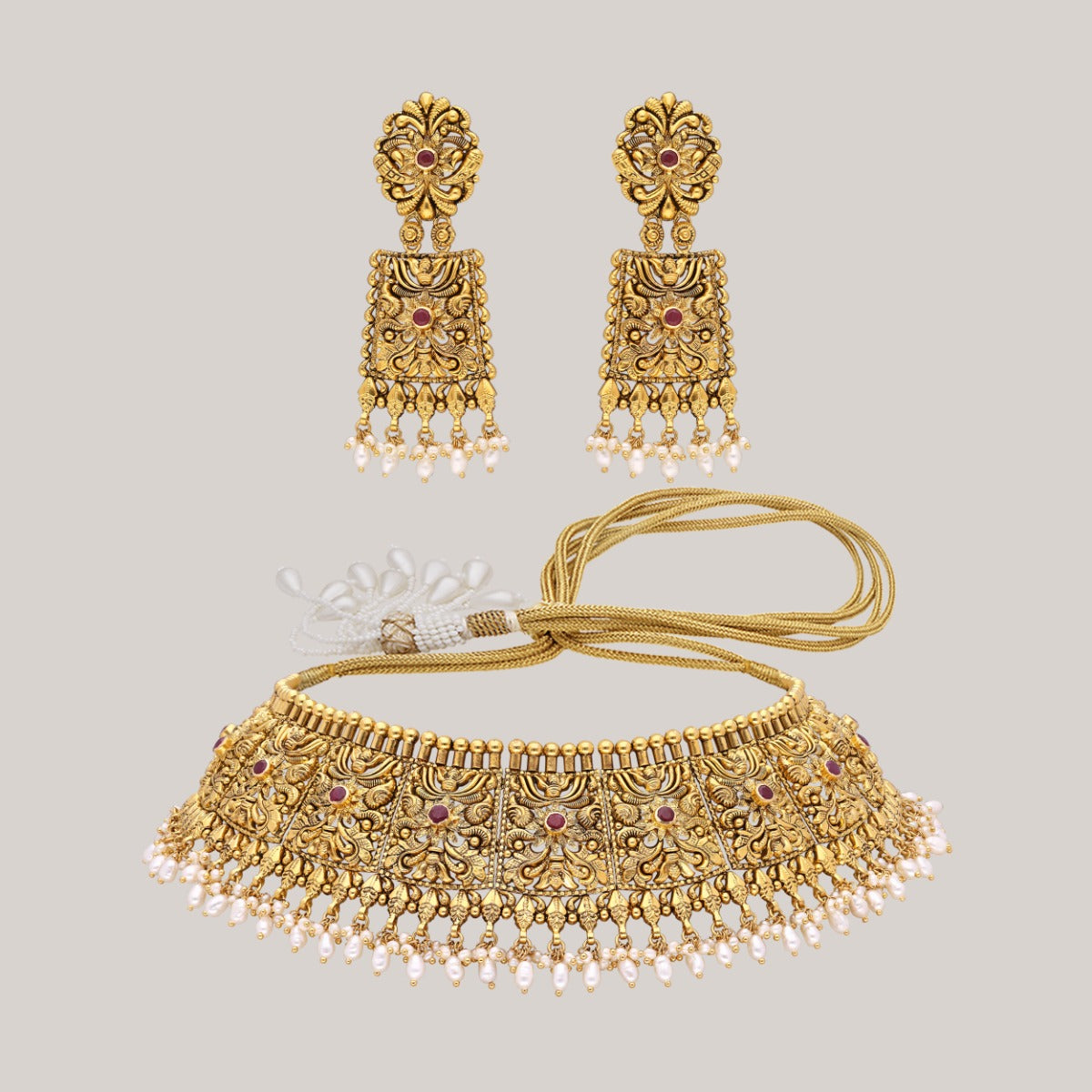 Aurelian Dew Gold Choker Set