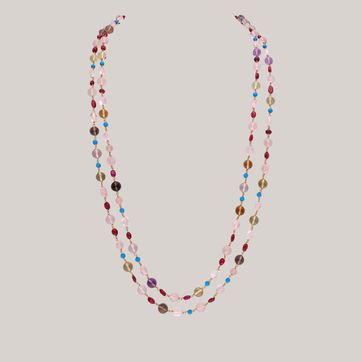 Whisper of Color Gold Necklace