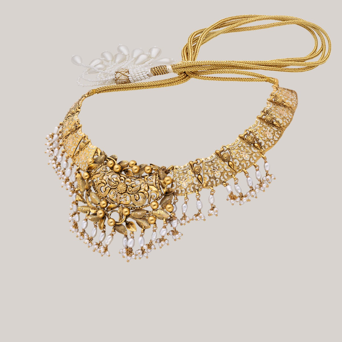 Shimmering Heritage Gold Choker Set