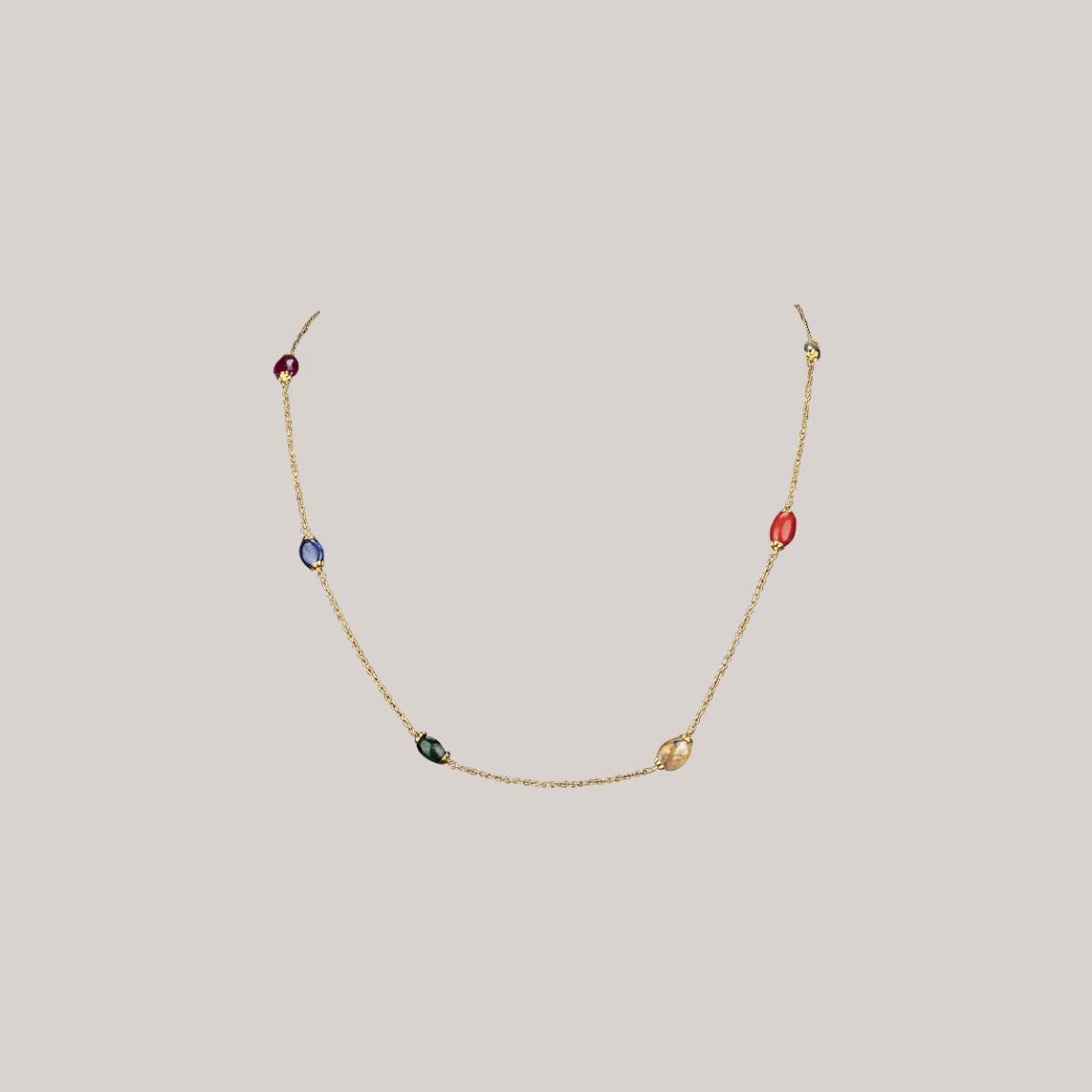 Classic Navratna Gold Chain