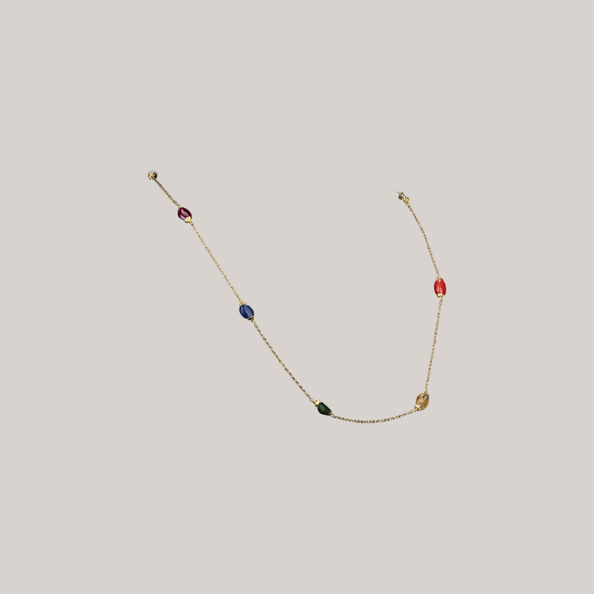 Classic Navratna Gold Chain