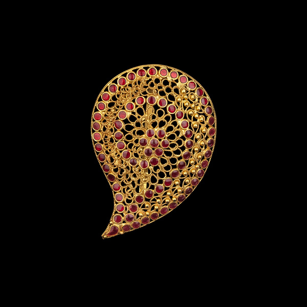 Peacock Motif Gold Pendant