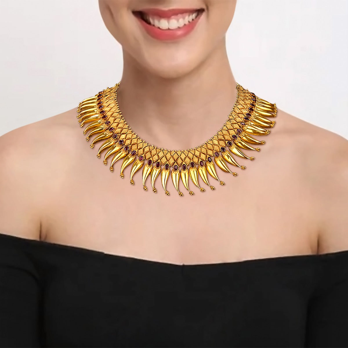 Crescent Gold Necklace
