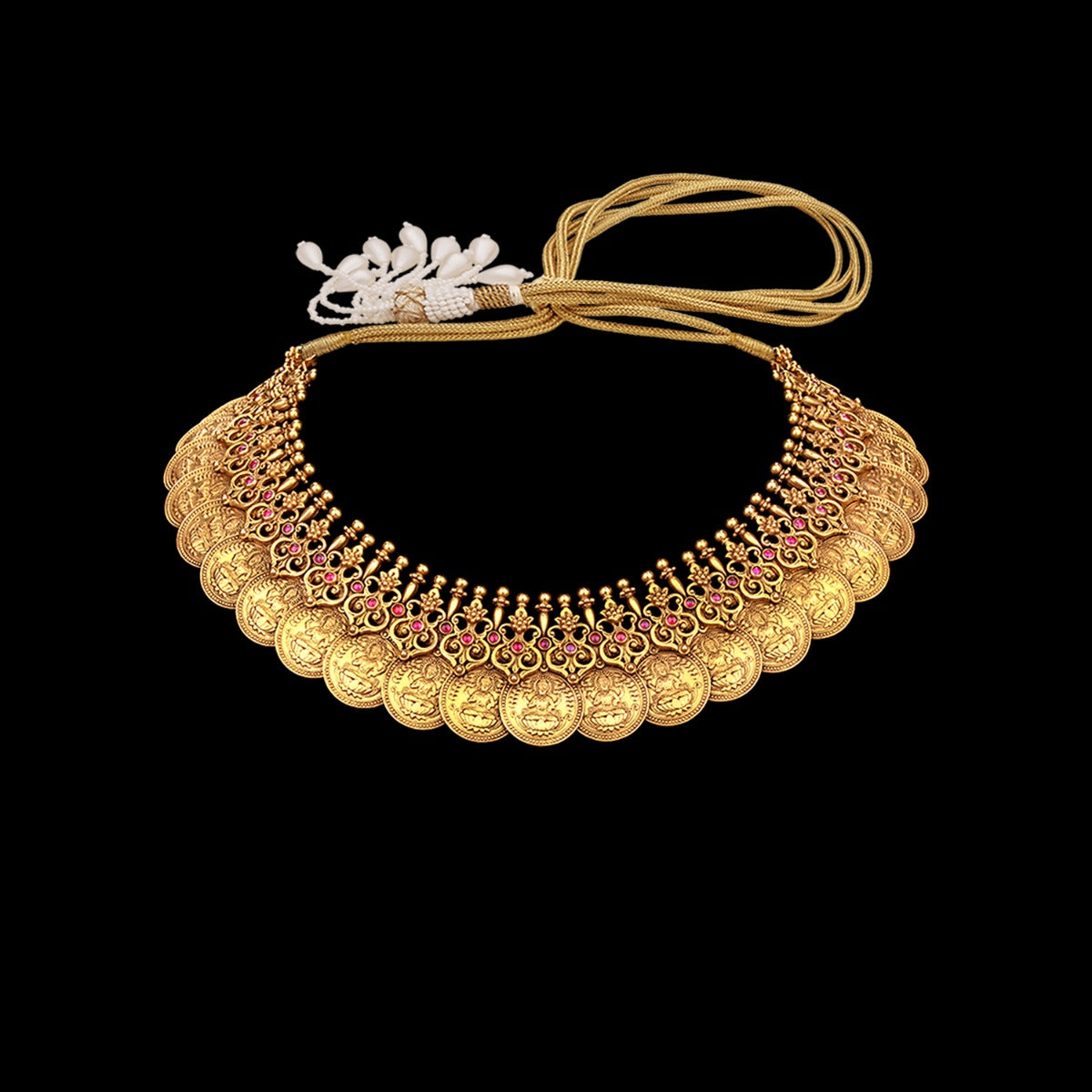 Gold Laxmi Coin Necklace