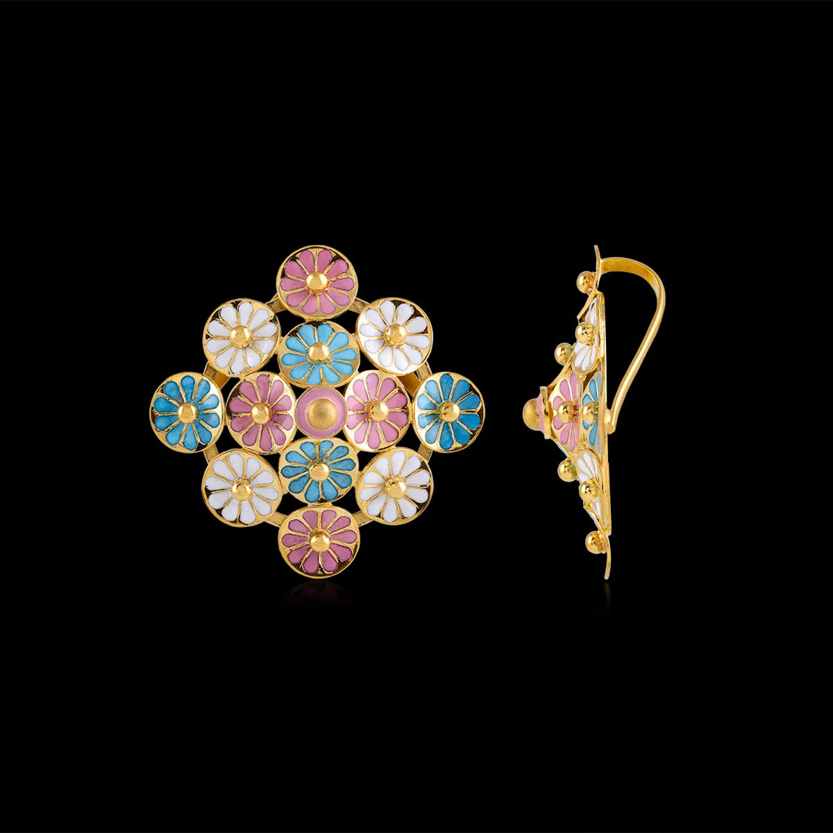 Petunia Pastels Gold Pendant