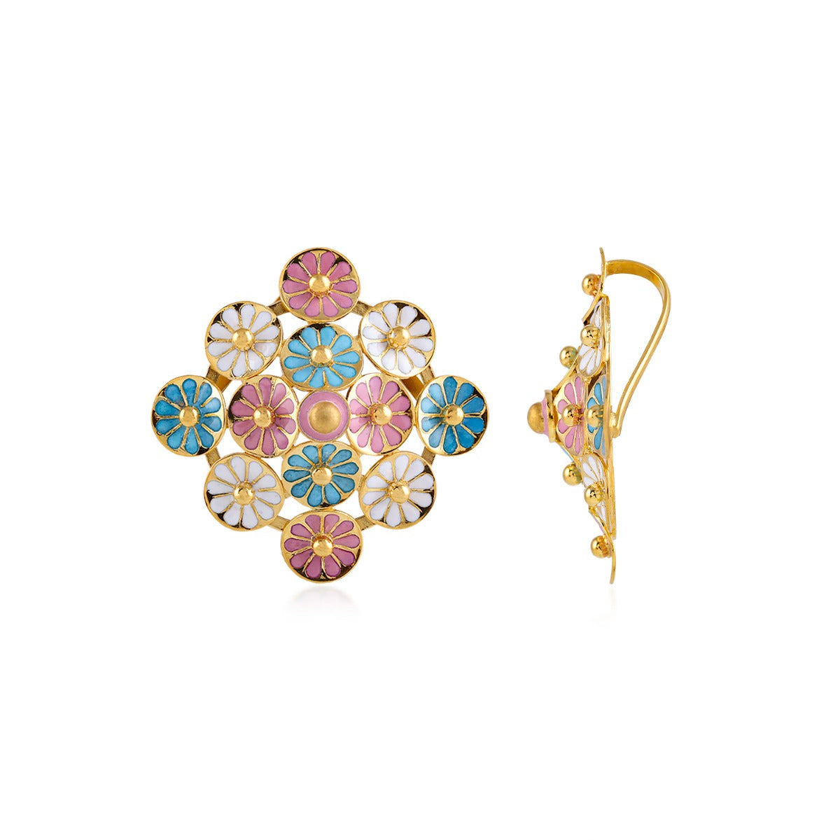 Petunia Pastels Gold Pendant