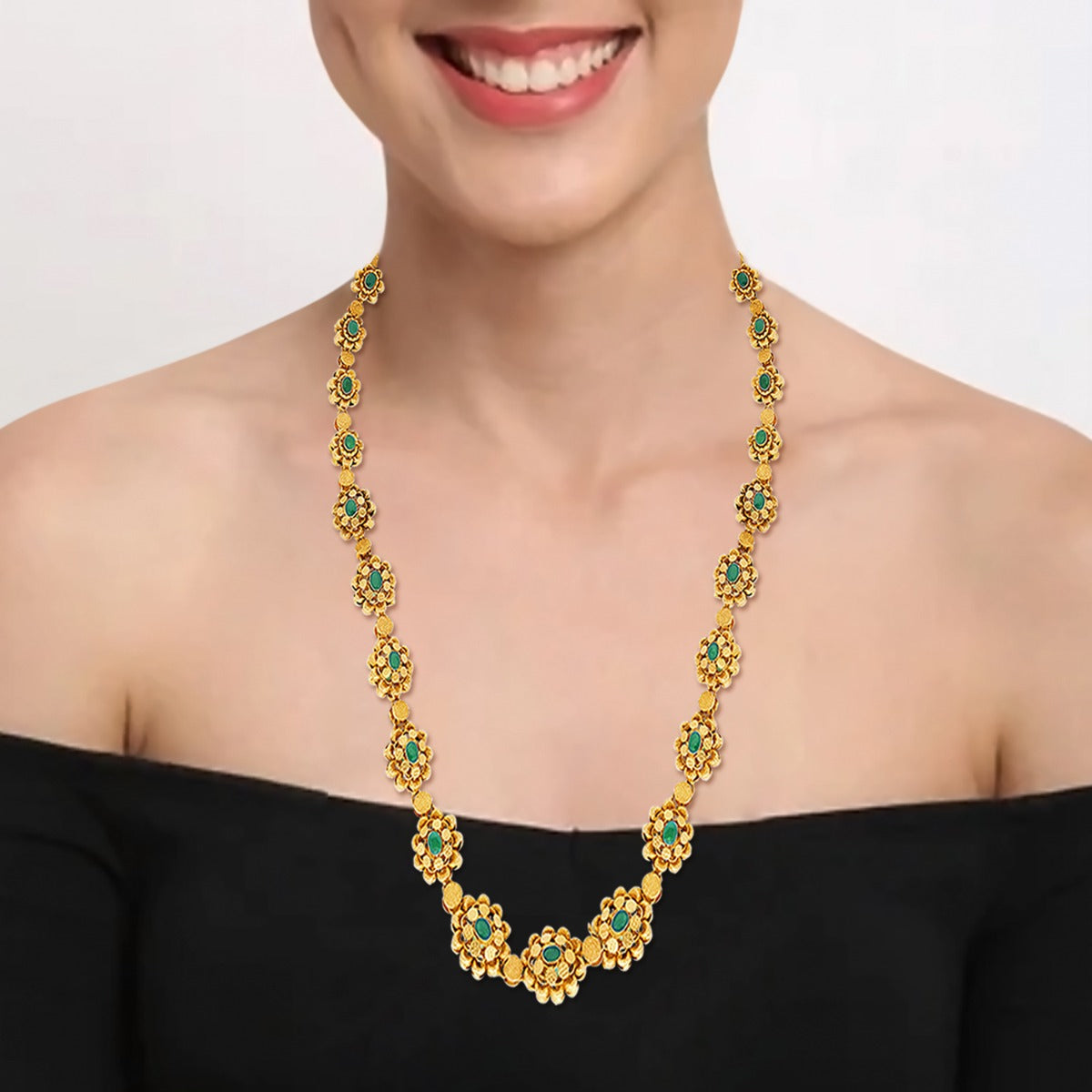 Aadhya Gold Long Necklace