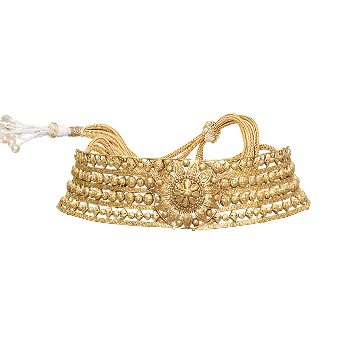 Flushed Blooming Sun Gold Choker Set