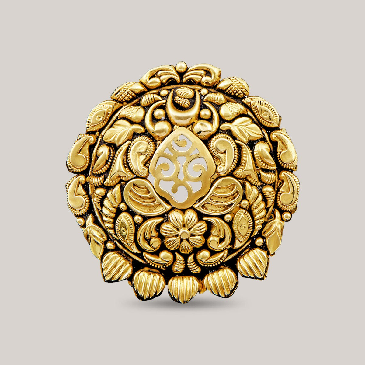 Backbone Leafy Gold Ring