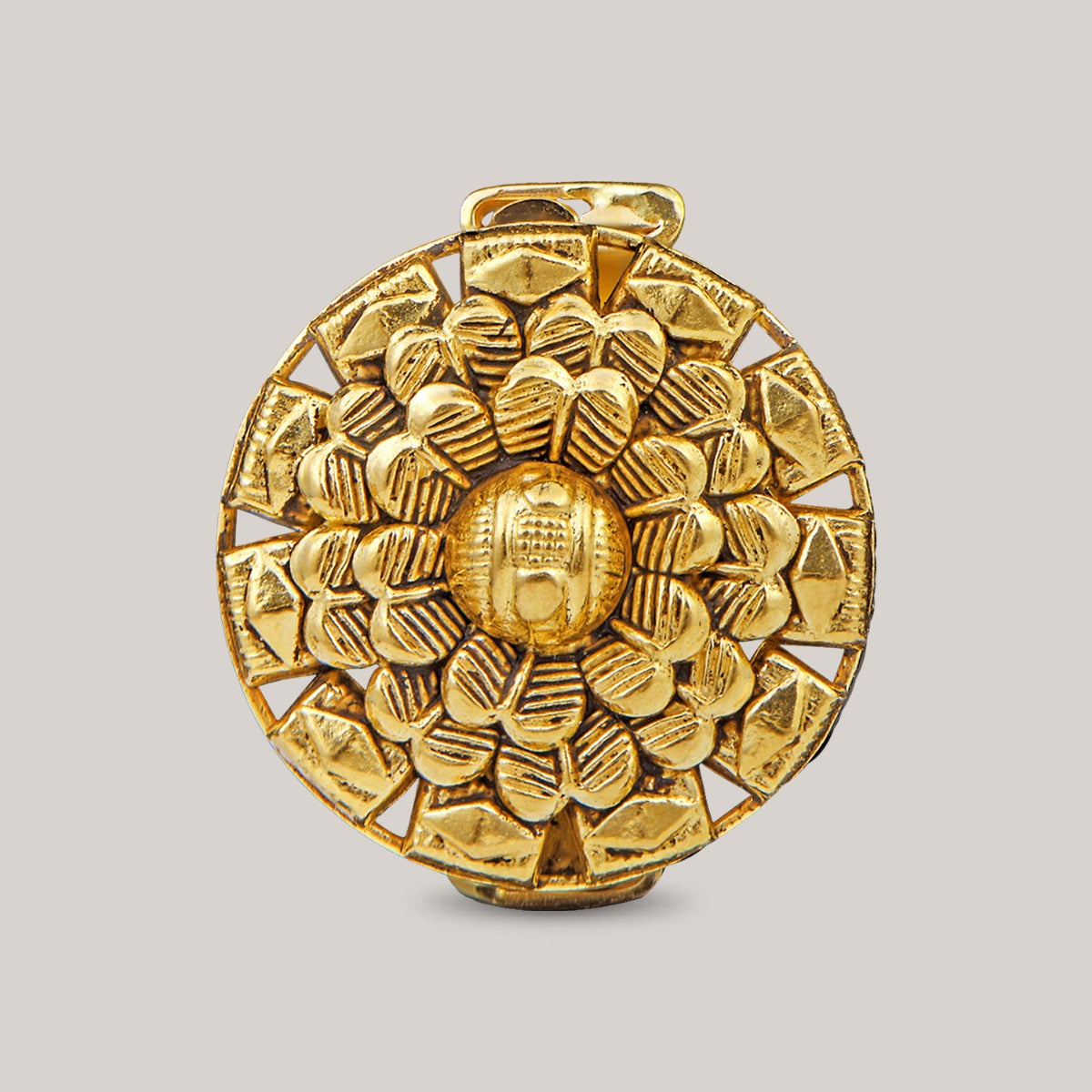 Ruled Rock Gold Ring