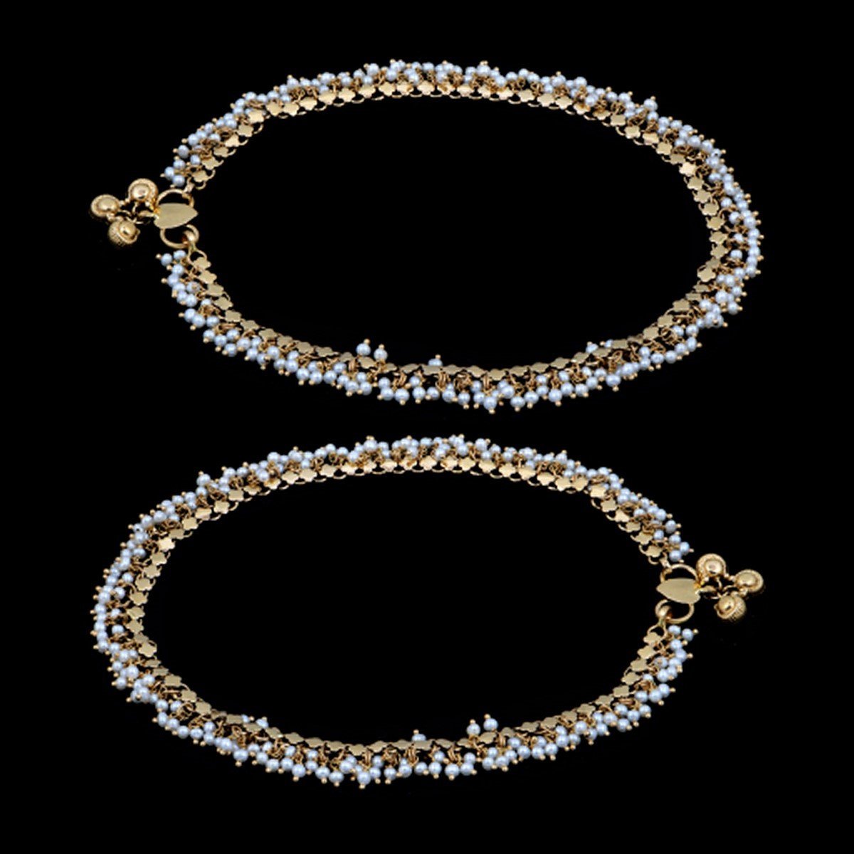Petite Glam Pearls Anklets