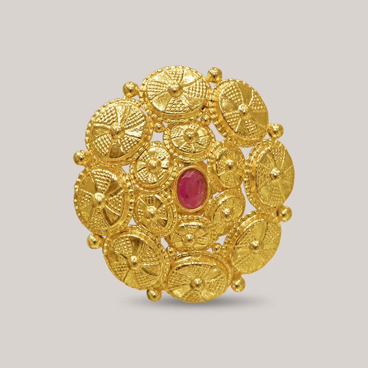 Red Bindi Bridal Ring