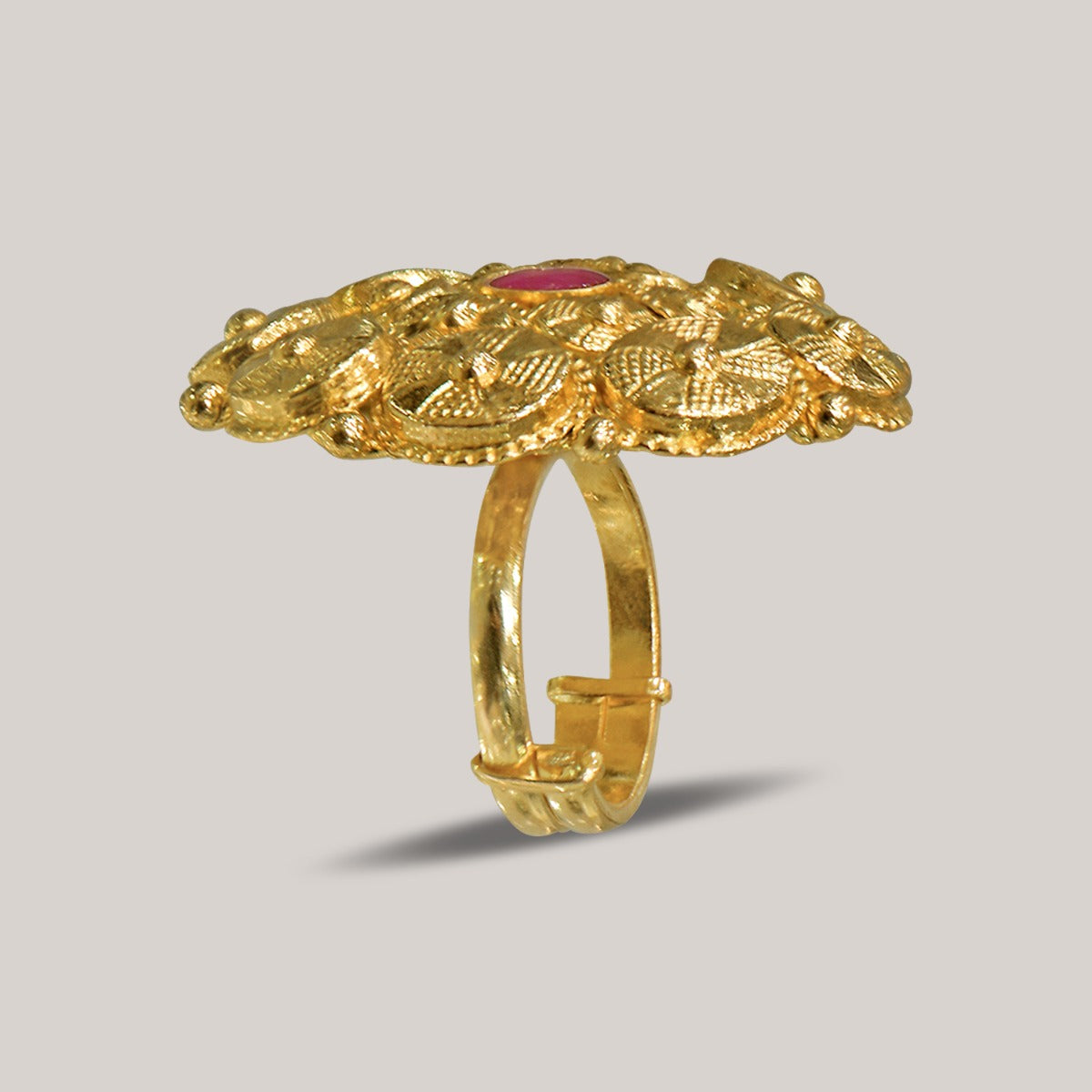 Red Bindi Bridal Ring