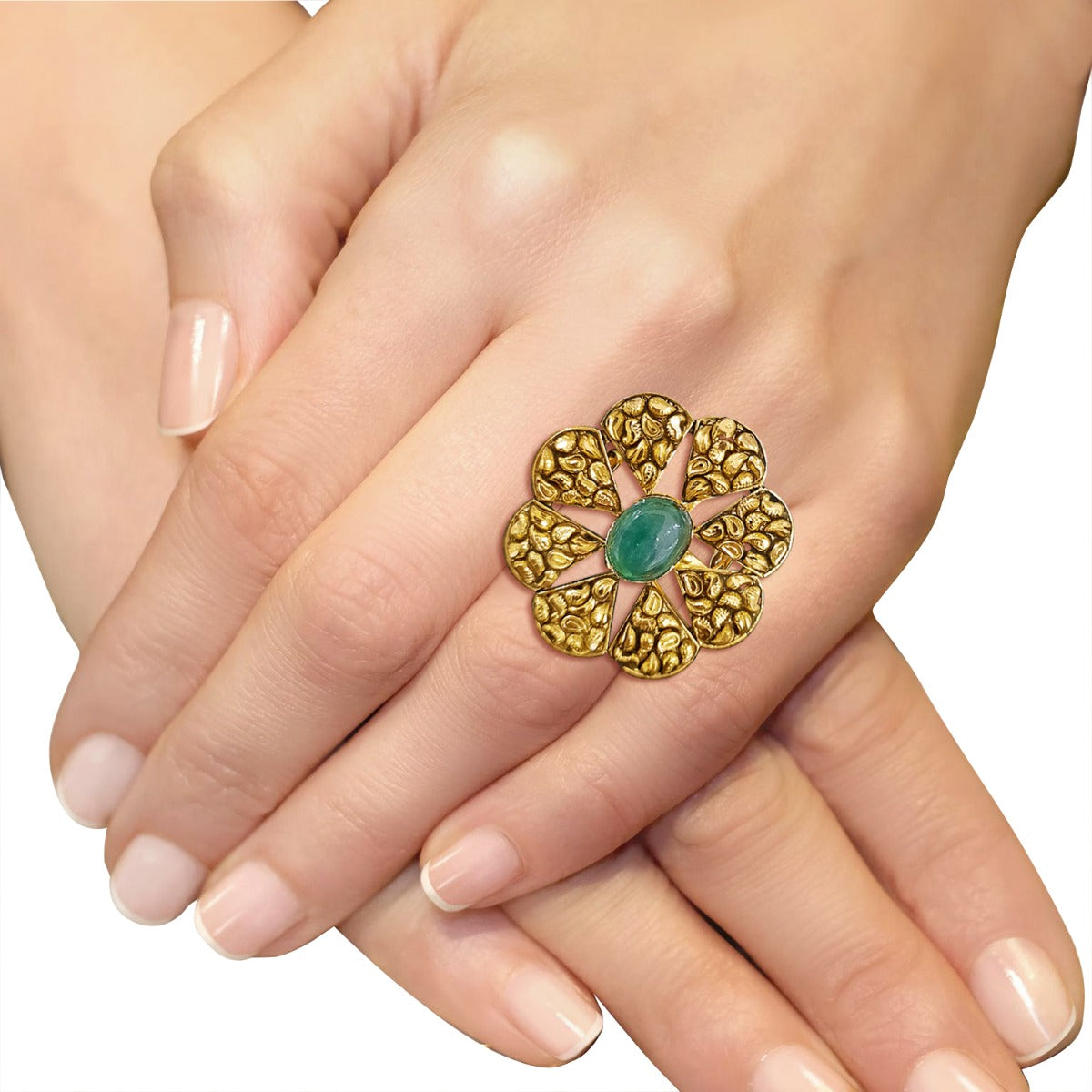 Lorea Flower Gold Ring