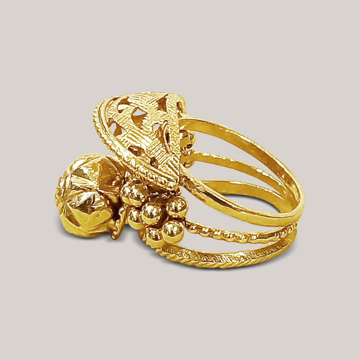Abstract Anecdotes Gold Ring