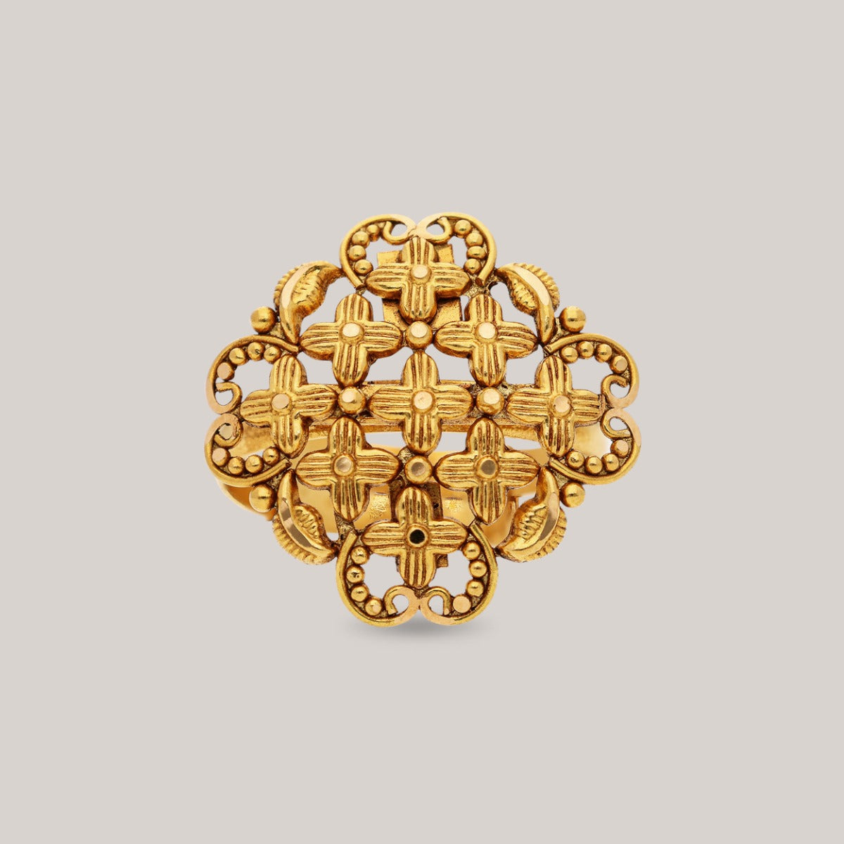 Floral Majesty Gold Ring