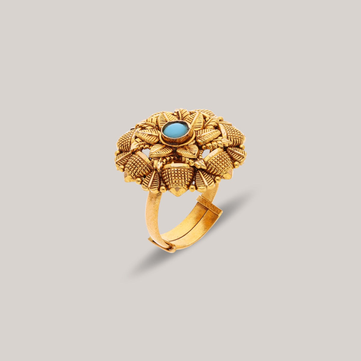 Golden Petal Symphony Gold Ring