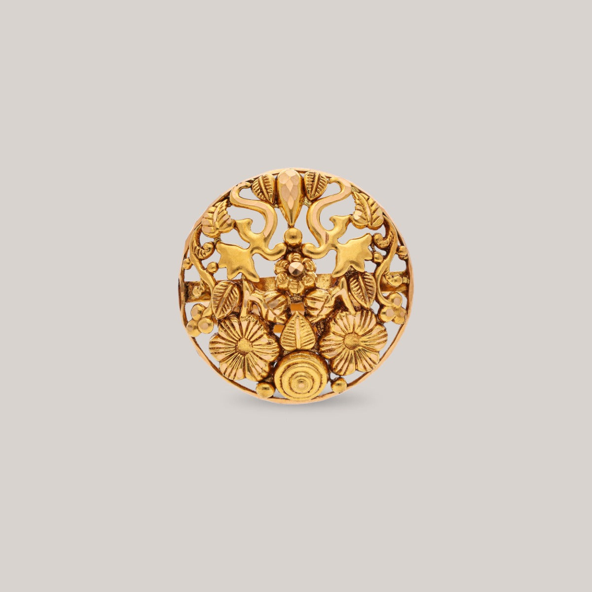 Ornate Flower Gold Ring