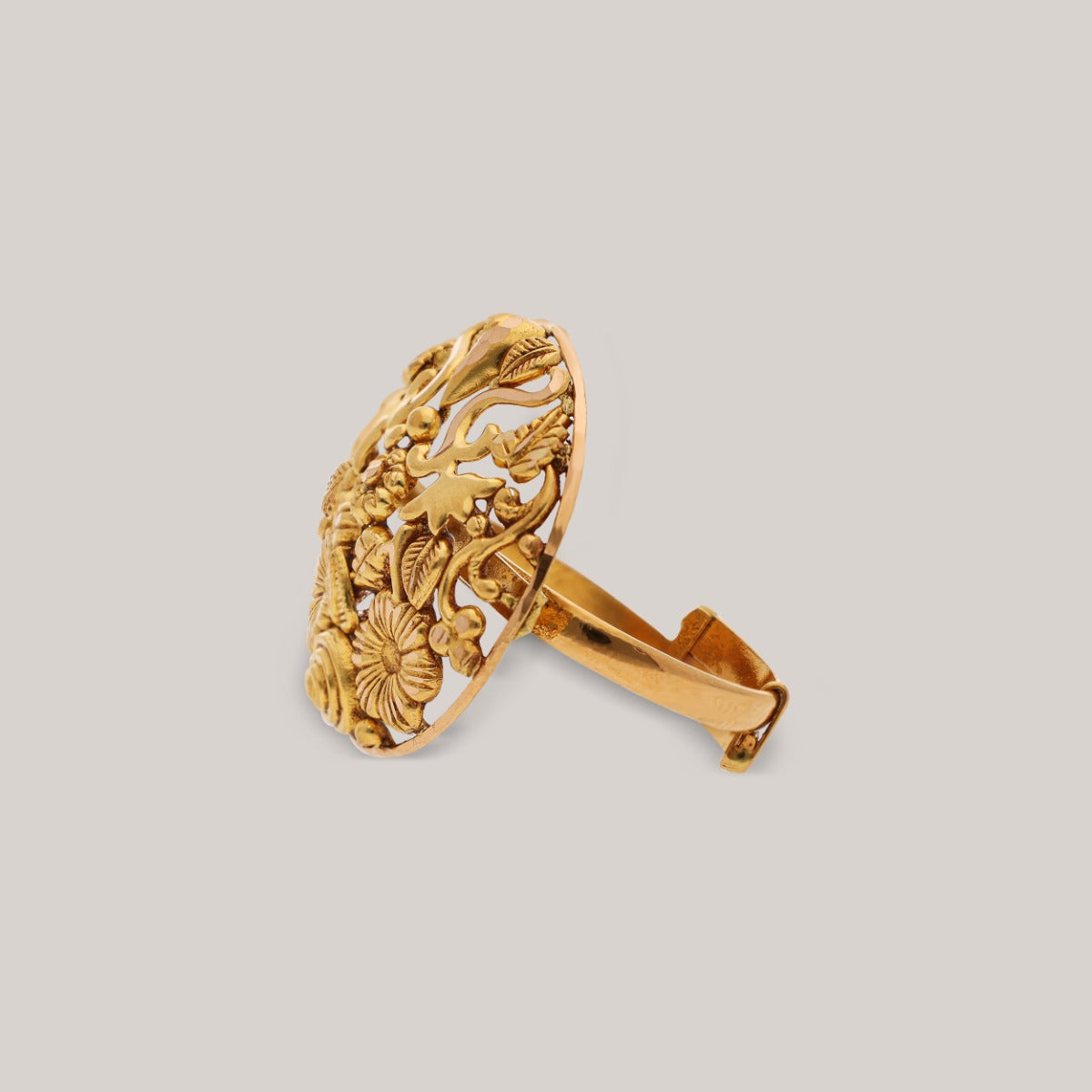 Ornate Flower Gold Ring