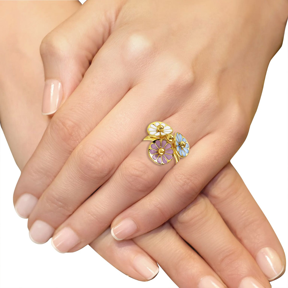 Floaty Floral Gold Ring