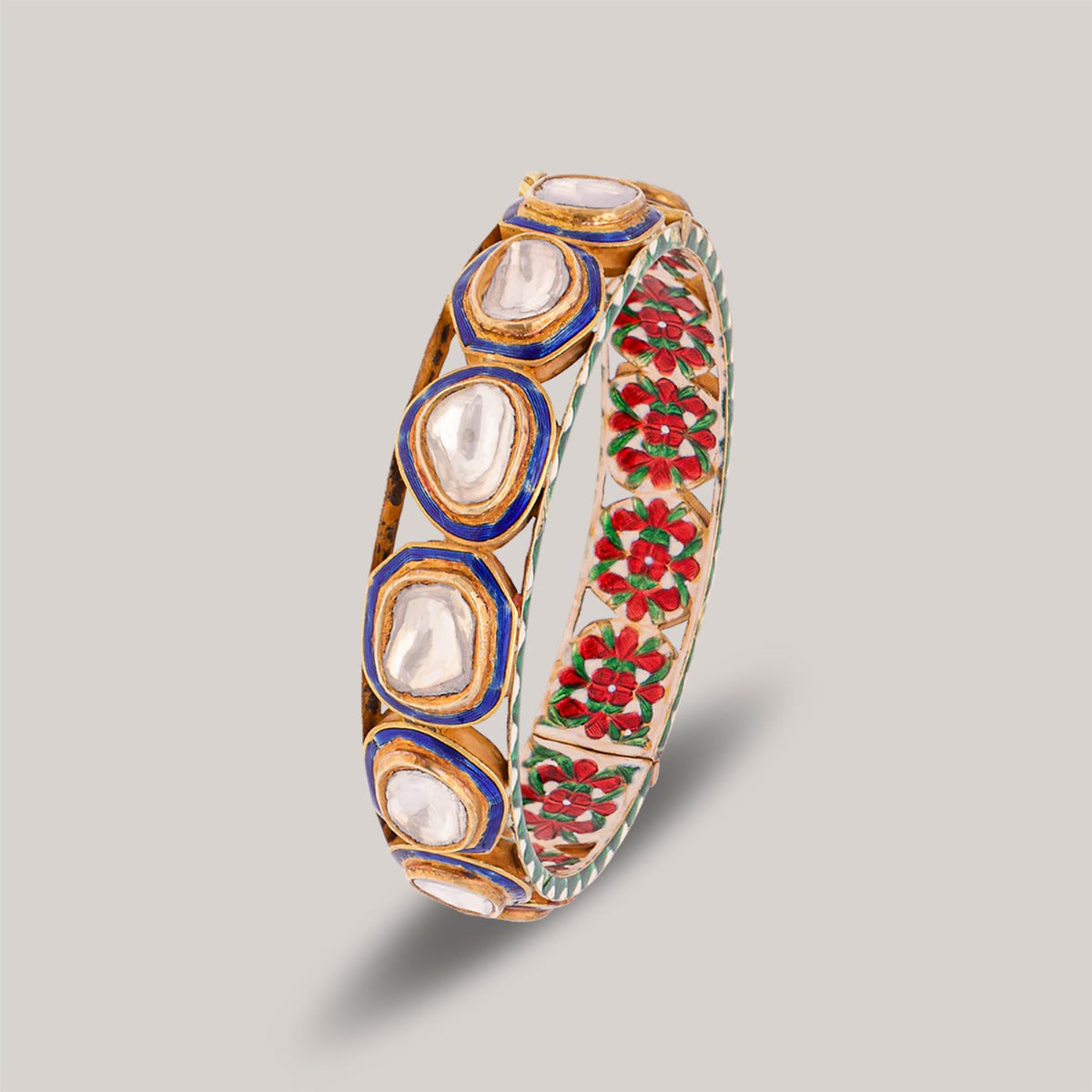 Blossom Royale Polki Bangle Set