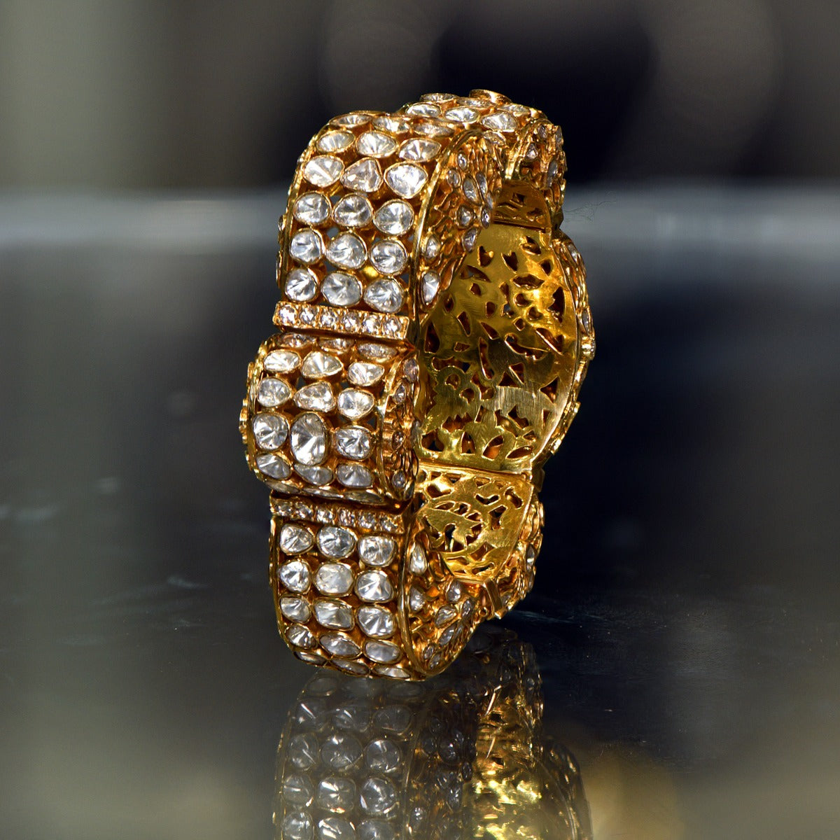 Curvaceous Bumpy Polki Bangle