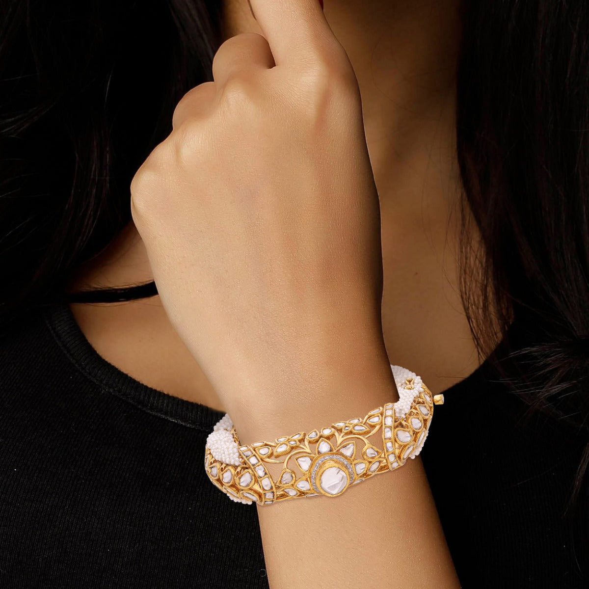Fida Polki Bangle