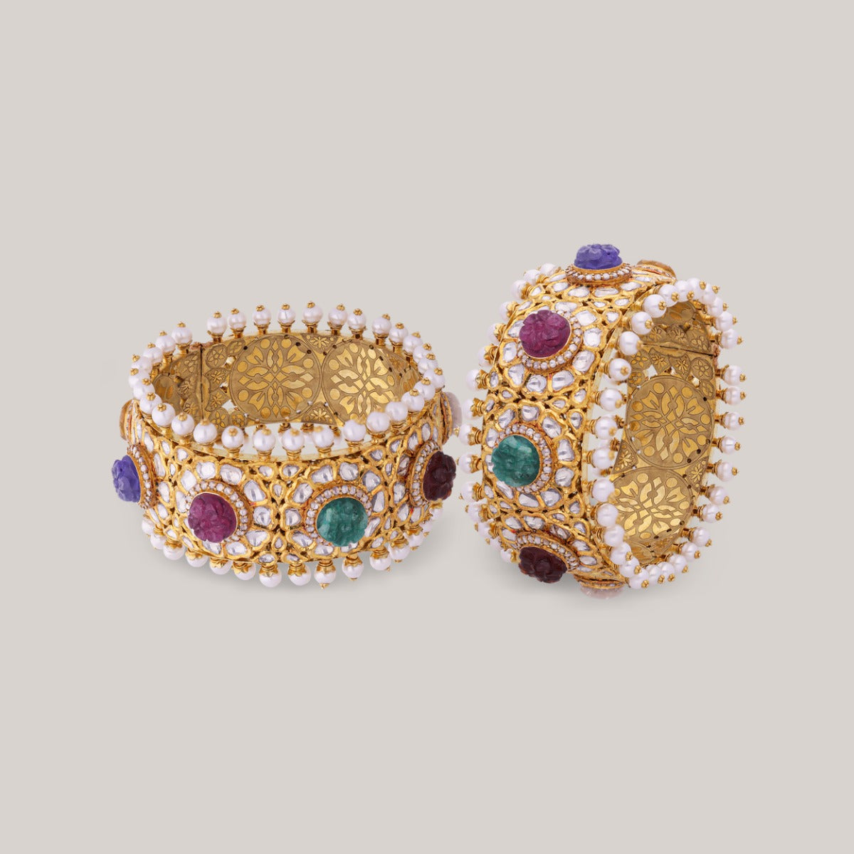 Mystic Polki Aura Bangle Set