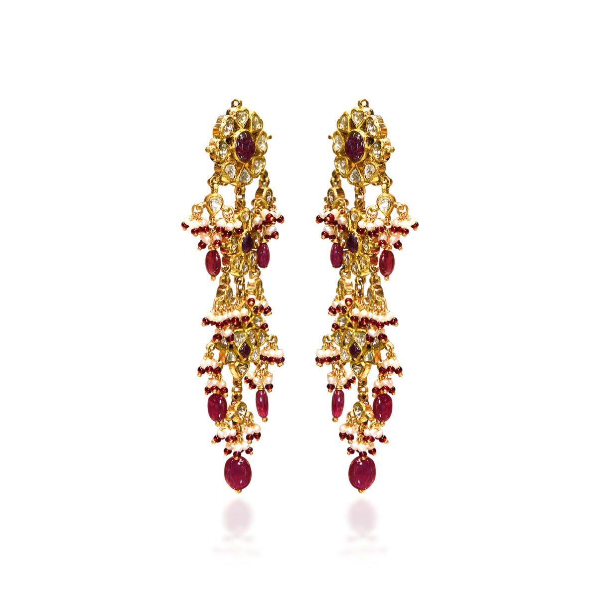 Callie Dribble Polki Earrings
